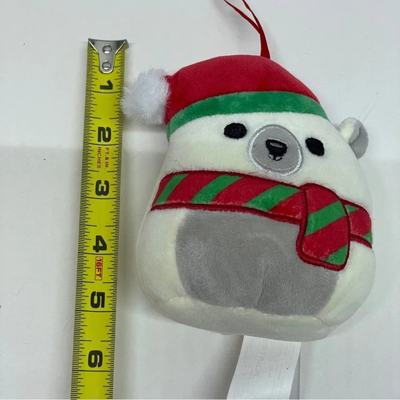Christmas small polar bear hangable Squishmellow - Picture 6 of 8